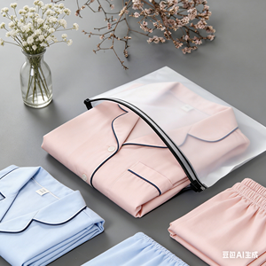 Closet Children's Clothing Durable Zipper Bags Frosted Plastic Zip Lock Pouches Silk Screen Printed Reusable <b>Waterproof</b> Custom - Product Image 1