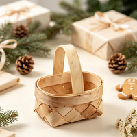 Panier de rangement multifonctionnel en bambou tressé fait main, mini, en forme d'œuf, écologique, pour chocolats, bonbons, cadeaux, mariage
