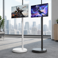 Layar Sentuh Android LED Pintar Portabel Komersial 32 Inci 1920*1080, Monitor Iklan Nirkabel Bertenaga Baterai, Bersertifikasi CE FCC