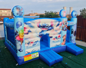 Phim hoạt hình màu xanh Anime phong cách lâu đài bơm hơi cho trẻ em thiết bị giải trí ngoài trời với <span class=keywords><strong>Slide</strong></span> cho thể thao & giải trí - Product Image 5