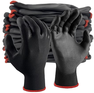 Guantes de trabajo de seguridad Guantes de punto de nailon Guantes DE TRABAJO superiores de PU recubiertos de Palma de PU para limpieza electrónica - Product Image 1