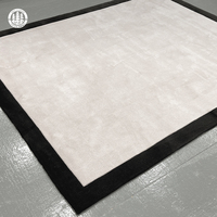 Tapis de salon moderne multi-usages en laine de Nouvelle-Zélande/soie botanique/soie de bambou, résistant au feu, écologique, adapté aux animaux domestiques, personnalisable