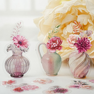 20 pegatinas por paquete, Serie Esquina de Flores Ocultas, pegatinas decorativas florales para agendas. - Product Image 1