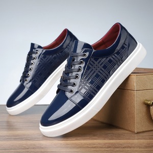 Chaussures habillées décontractées pour hommes à bout rond en polyester, à lacets, confortables, avec sangles brillantes, toutes saisons, tailles 39-48 - Product Image 6