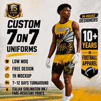 Maillot de football 7 contre 7 personnalisé à faible MOQ, uniforme de flag football, ensemble short de compression sans manches pour jeunes, noms et numéros gratuits, maillots 7v7