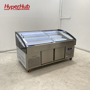 Fabrika Çıkışlı Ticari Merdivenli Buzlu Tezgah Süpermarket ve Restoran Katmanlı Tasarım Deniz Ürünleri Teşhir Dolabı Doğrudan Soğutmalı Dondurucu - Product Image 1