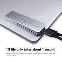 ITGZ Boîtier externe portable en alliage d'aluminium pour SSD NVMe Type C de 128 Go à 4 To, pour ordinateur portable, 3.2 M.2, nouveau design