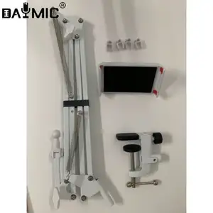 Plus Soporte para teléfono de tableta Soporte de aluminio de 4 a 13 pulgadas para iPad Soporte de montaje 360 Brazo perezoso ajustable Escritorio Cama Soporte