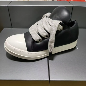 Zapatillas de Lujo para Hombre OEM de Alta Calidad con Empeine de PU Negro, Cordones Grandes, Entresuela de EVA para Todas las Estaciones y Suela Exterior que Aumenta la Altura - Product Image 1