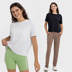 Top transpirable de <span class=keywords><strong>autocultivo</strong></span> holgado de manga larga estilo Lulu para mujer, top de entrenamiento para fitness y yoga para mujer - Product Image 1