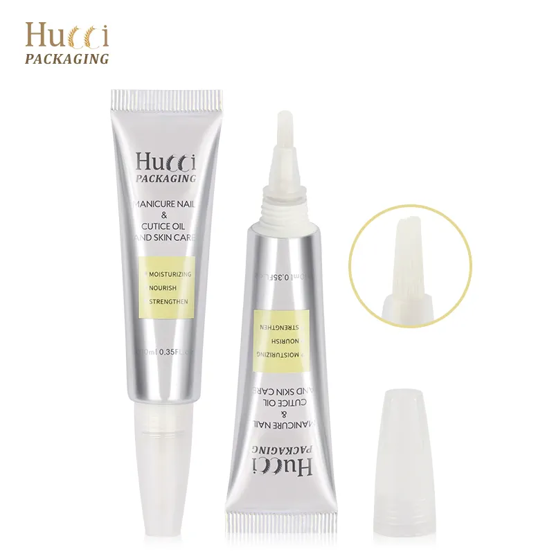 Benutzer definierte leere 10ml 30ml 50ml Lippen verpackung Lotion Tube mit Pinsel Lippen applikator für Nagel hautöl Creme Serum Kunststoff Tube