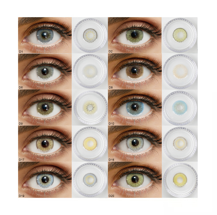 HOT BTS New look  color contact lens beautiful style wholesale yearly disposable colored eye contact lenses