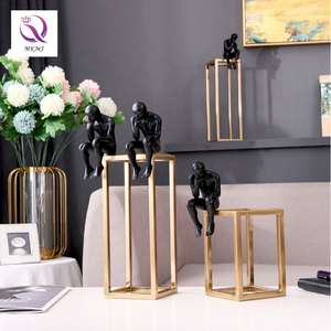 Nordic Creative Home decorazioni morbide ornamenti pensatori figura scultura titolare del libro statua ornamenti sala studio artigianato - Product Image 2