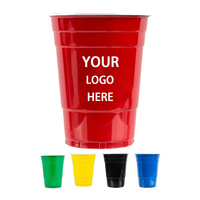 Tasses en plastique jetables de fête tasses à boire de bière PP PS tasse personnalisée 18 Oz 16oz 510ml rouge blanc bleu personnalisé votre logo XT - 032