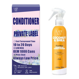 Crème capillaire nourrissante sans rinçage en spray pour cheveux secs, abîmés et crépus, formule coco et karité pour démêler et lisser - Product Image 1