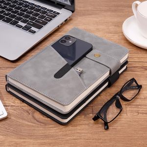 Libreta de Negocios de Alta Gama, Diario Premium, Porta Boletos, Tapa Dura de Cuero PU Grueso, 100 Hojas A5 para Escribir - Product Image 6