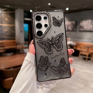 เคสโทรศัพท์ลายผีเสื้อสุดหรูสำหรับ Samsung S25 Ultra S24 S23 เคสโทรศัพท์แบบกลิตเตอร์สำหรับ iPhone 17 Pro Max ฝาหลังประดับเพชร - Product Image 4