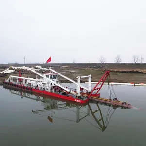 Máquina de arena china de 18 pulgadas y 2500m3 con cabezal cortador para dragado de ríos