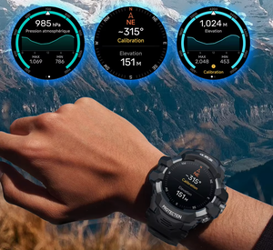 นาฬิกาสมาร์ทวอทช์ GPS สำหรับผู้ชาย หน้าจอ HD 1.43 นิ้ว พร้อม GPS ในตัว เครื่องวัดความสูง บารอมิเตอร์ เข็มทิศ รองรับเสียง AI ใช้งานร่วมกับ Android และ <span class=keywords><strong>iPhone</strong></span> - Product Image 3