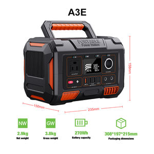 Station d'alimentation portable solaire 300W 270Wh à onde sinusoïdale pure avec batterie au lithium MPPT et prise US pour les besoins d'alimentation d'urgence - Product Image 2