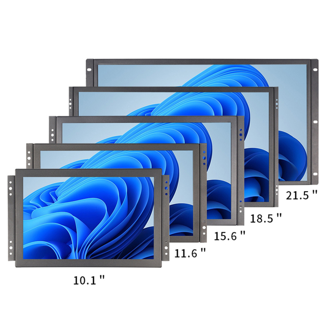 10.1 11.6 13.3 15.6 18.5 21.5 23.8 27 32 Inch VESA Industrial Touch Screen Monitor 1000Nits High Brightness Outdoor LCD Display