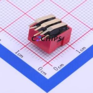 DA-03RP DIP Switch Through hole Component (THT) Switch Flat Toggle, Raised Type Single Pole Single Throw 3 PC Pin - Product Image 2