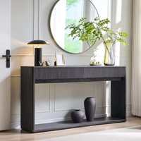 Console d'entrée Taliya en chêne massif de style américain, table de rangement moderne et durable pour salon, meuble décoratif pour couloir
