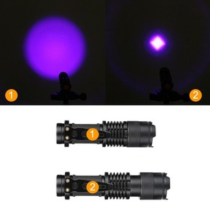 Mini linterna Sk68 con luz blanca enfocable, luz roja, luz verde, luz azul, luz púrpura, 365nm395nmuv, pequeña linterna UV - Product Image 3