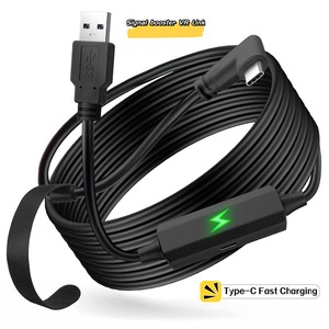 สายชาร์จ USB Type-C แบบถัก 5 เมตร ความเร็ว 5Gbps ป้องกันสัญญาณรบกวนด้วย PVC Jacket-MWM <span class=keywords><strong>VR009</strong></span> ได้รับการรับรองมาตรฐาน CE/FCC สำหรับคอมพิวเตอร์ ชุดหูฟัง VR และอื่นๆ - Product Image 4