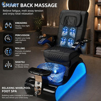 Chaise de spa pour les pieds de luxe professionnelle, couleur personnalisée, électrique, réglable, avec massage, pour manucure et pédicure, pour salon de beauté et de manucure
