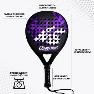 Raqueta de Pádel de Fibra de Carbono de Diseño Profesional Qingyu, Raqueta de Tenis de Alta Calidad, Servicio OEM, Marca Anyball, Gran Venta - Product Image 6