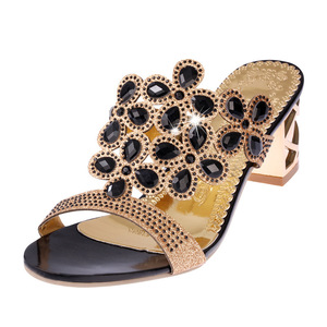Nouvelles sandales à talons hauts sexy pour femme, style européen et américain, avec strass, à semelle épaisse, taille 41, en stock - Product Image 6