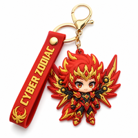 Vente en gros de porte-clés personnalisés en PVC souple de style anime mignon, porte-clés en silicone 3D souple, fabrication en PVC caoutchouc
