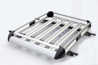 Barres de toit universelles en alliage d'aluminium pour SUV avec panier en acier, montables sur le toit, longueur 130/140/160 cm