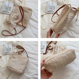 Bolsos de Paja con Logotipo Personalizado de Moda al por Mayor 2023, Bolsos de Playa de Verano, Bolso de Playa de Ratán para Mujer - Product Image 1