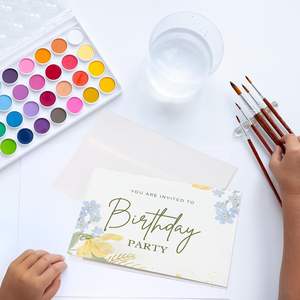 Kit de fabrication de marque-pages aquarelle <span class=keywords><strong>200</strong></span> pièces avec 40 marque-pages vierges, pompons et protections en <span class=keywords><strong>PVC</strong></span>, 100% coton, personnalisable - Product Image 4