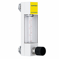 Rumah Panel Mount K100/K200 dari Aluminium Alloy dengan Bagian yang Terkena Cairan dari Baja Anti Karat 304/316SS, Ulir NPT/BSP 1/8" 1/4", Rotameter Tabung Kaca Mikro
