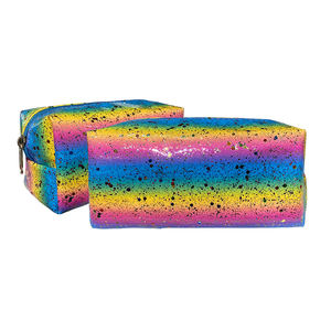 Factory Custom Logo Colored Oxford Large Capacity Portable <b>Makeup</b> Cosmetic Bags Luxury Zipper Closure Soft Handle Eco-Friendly - Product Image 1