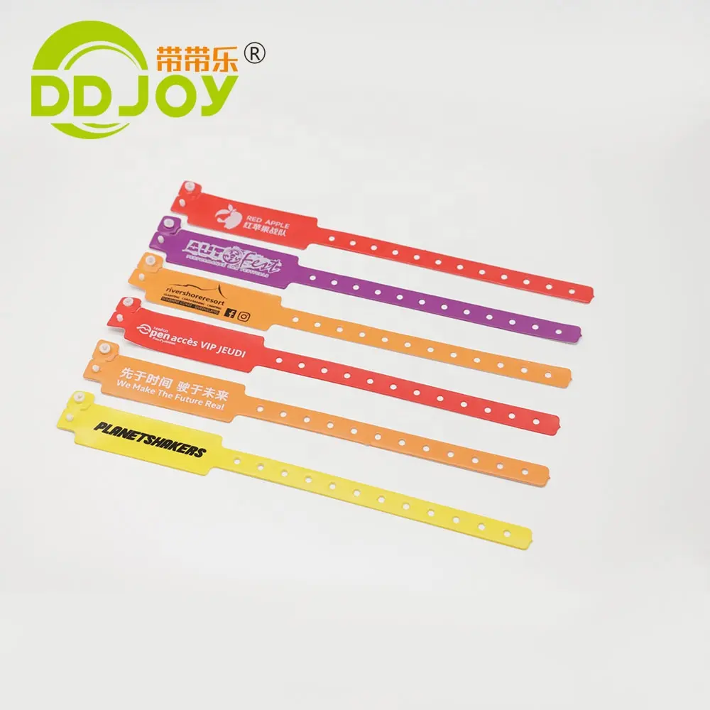 Events   Festival Supplier Cheap Custom Waterproof Plastic PVC Wrist Band One Time Use Vinyl Wristband