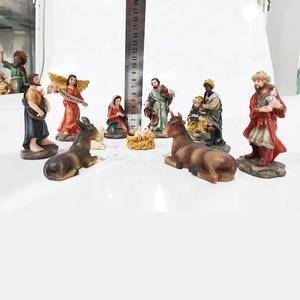 Cina fabbrica personalizzata di qualità Premium resina statua religiosa artigianato ornamento regalo presepe di natale all'aperto - Product Image 4