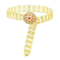 Chaîne de taille en cristal pour femmes, bijoux de danse, de style bohème, Vintage, plaqué or, à la mode,