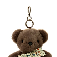 Porte-clés Ours en Peluche Marron, Pendentif Doux en Forme d'Animal en Peluche, Breloque de Sac, Accessoire Cadeau