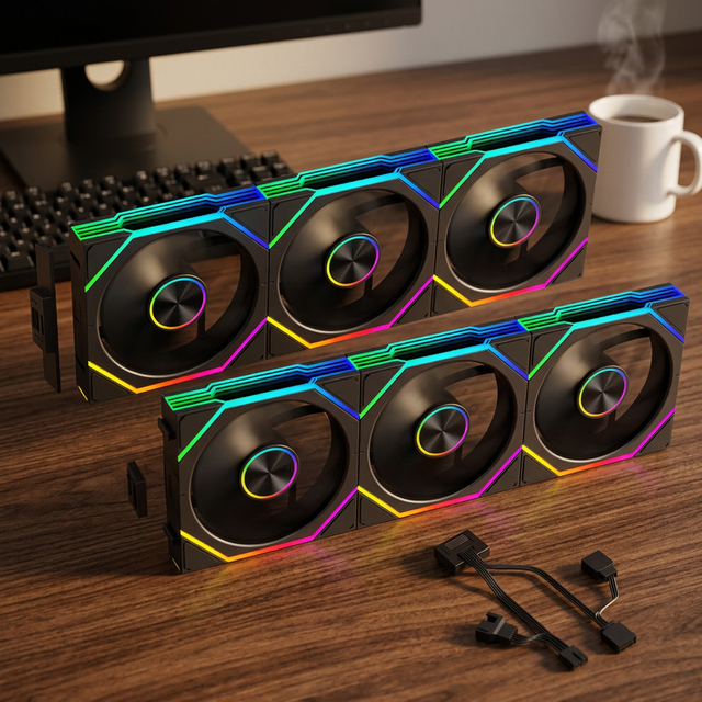 CPU Fan Server Fan CPU Radiator 120mm 4Pin PWM ARGB Copper & Aluminum Quiet Fluid Bearing Gaming PC Cooling System