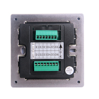 Interruptor de Botón Grande de 4 Botones, Vertical, de Aluminio Cepillado, Color Gris, 12V CC, Estándar del Reino Unido, Tipo 90MM, para Hogar/Hotel/Oficina