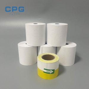 Rouleaux de papier thermique 80mmx80mm sans BPA, haute sensibilité, thermique direct, double face, adhésifs, certifiés ISO, usine OEM - Product Image 1