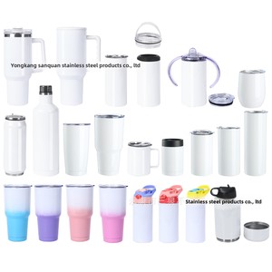 Gobelet isotherme PE à corps droit 20oz/30oz pour le commerce extérieur, sans poignée, couleur unie, impression par sublimation par transfert thermique - Product Image 2