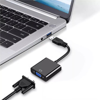 Adaptador de cable USB VGA, convertidor de controlador macho a hembra, Cable Adaptador convertidor USB 3,0 a VGA para Monitor