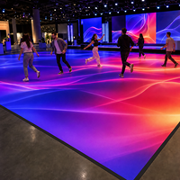 Écran LED interactif pour sol, résistant, capacité de charge de 2000 kg, étanche IP65, capteur intelligent, affichage publicitaire, centre commercial