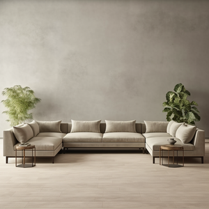 Design italiano modernista casa Base di quercia divano componibile componibile soggiorno mobili - Product Image 1