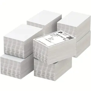 100mm x 150mm kertas termal lipat 500 buah stiker perekat permanen sensitif panas label pengiriman label kemasan produk